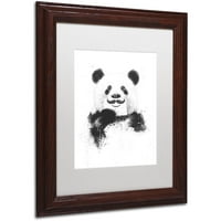 Védjegy Szépművészet Vicces Panda Canvas Art készítette: Balazs Solti, White Matte, Wood Frame