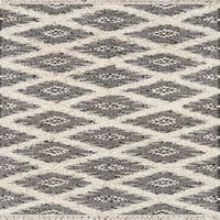 Momeni Harper Geometriai Modern terület szőnyegek, Fekete-fehér, 36x60