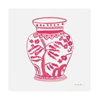 Védjegy Szépművészet 'Chinoiserie IV Pink' Canvas Art készítette: Farida Zaman