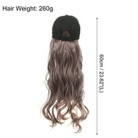 Egyedi olcsó baseball sapka hajú göndör paróka frizura 24 A nők lila számára