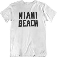 Férfi Retro Tee Miami Beach Fehér, Közepes