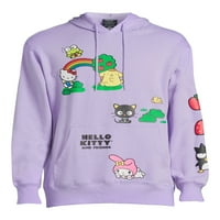 Hello Kitty & Friends férfiak és nagy férfiak kapucnis, S-3XL méretű