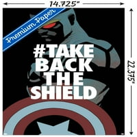 Marvel Comics-Falcon-vegye vissza a pajzs fal poszter, 14.725 22.375