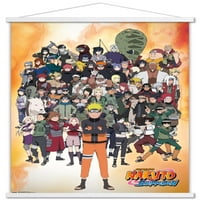 Naruto Shippuden-Csoportos fali poszter mágneses kerettel, 22.375 34